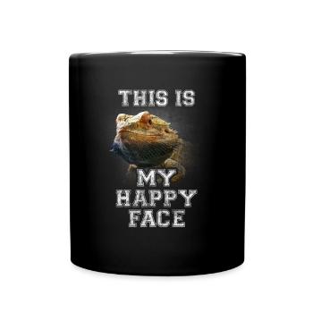 Bearded Dragon - Full Colour Mug - black - Front