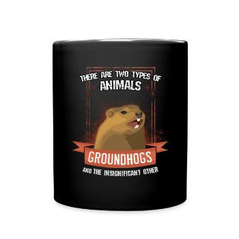 marmottes - Mug uni - noir - Devant