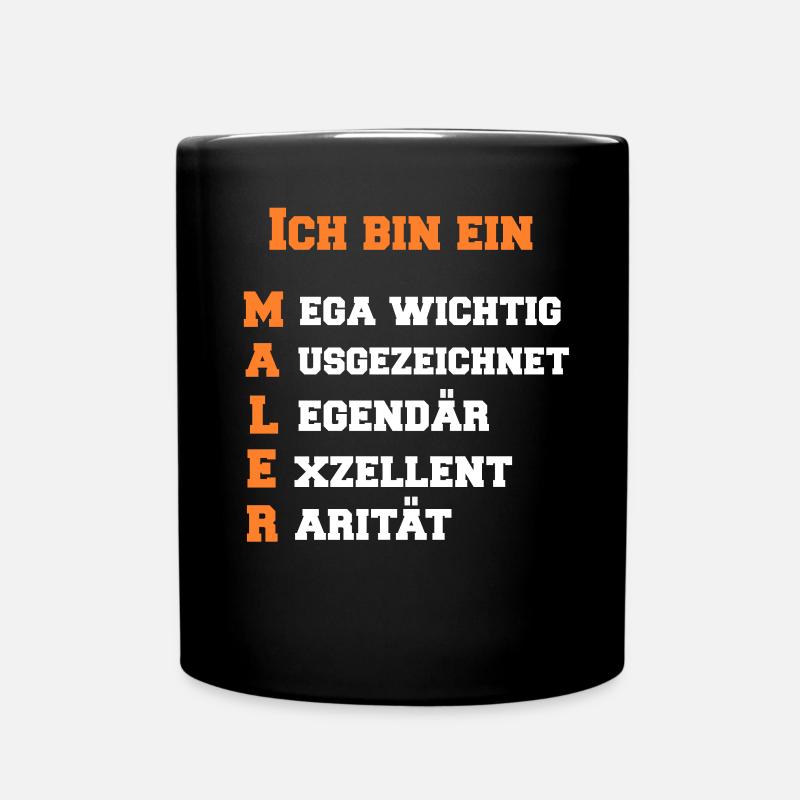 Maler - Tasse einfarbig - Schwarz