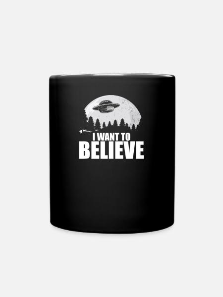 I want to believe - Tasse einfarbig - Schwarz