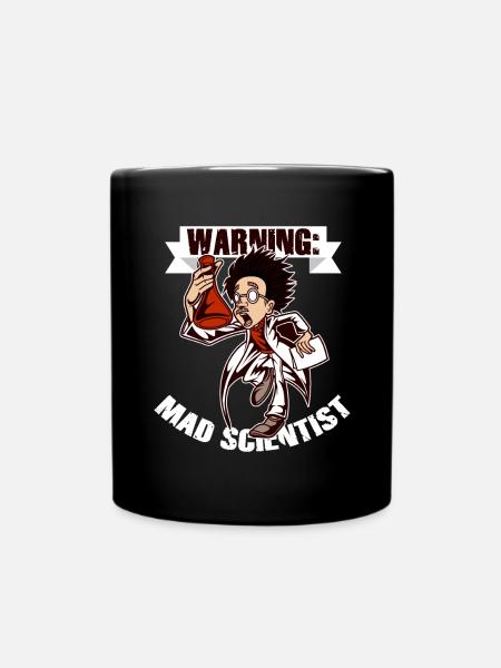 Avertissement Humour du laboratoire de dessins animés de savant fou - Mug uni - noir