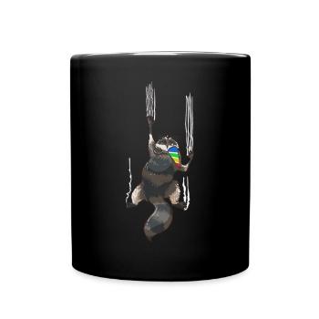 Drunk Humor Party Drunk Raccoon Party - Mug uni - noir - Devant
