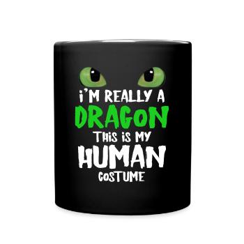 Dragon Dragon Costume Halloween Gift - Full Colour Mug - black - Front
