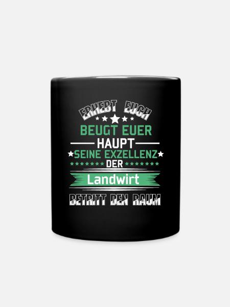 Landwirt - Tasse einfarbig - Schwarz