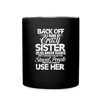 Cadeau de famille frère soeur frères et soeurs - Mug uni - noir - Devant