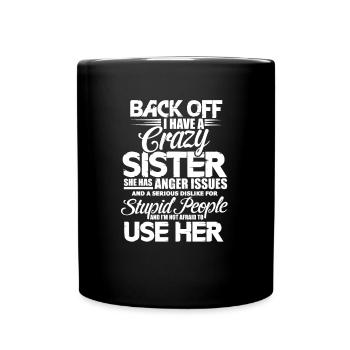 Frère soeur - Mug uni - noir - Devant