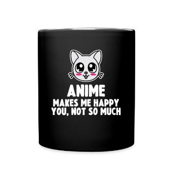 Anime - Tasse einfarbig - Schwarz - Vorne