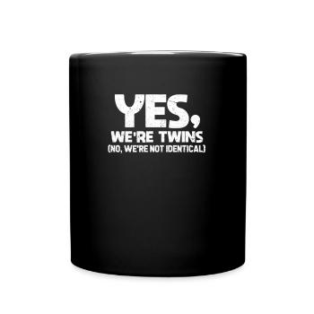 Zwillinge - Tasse einfarbig - Schwarz - Vorne