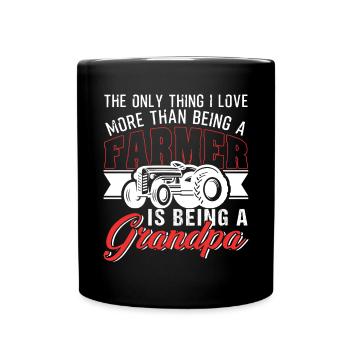 Fermier et être grand-père - Mug uni - noir - Devant
