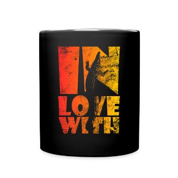 Echsen Liebe - Tasse einfarbig - Schwarz - Vorne