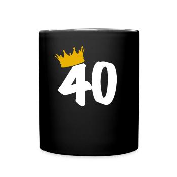 40 anniversaire roi Reine Quarante Bday Birthday - Mug uni - noir - Devant