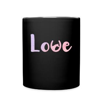 Amour des chevaux Tête Fer à cheval Cavaliers Amour Cadeau - Mug uni - noir - Devant