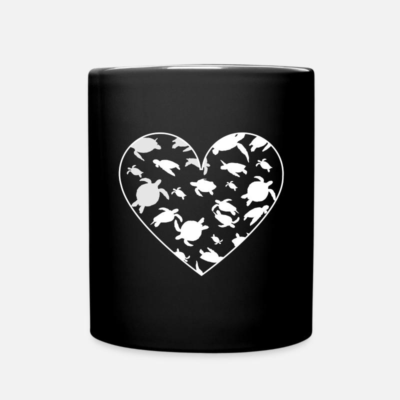 Turtles Heart - Tasse einfarbig - Schwarz