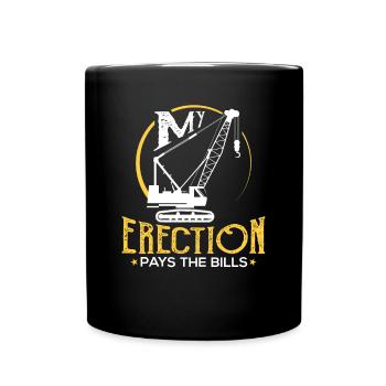 Grutier grutier de chantier grue cadeau - Mug uni - noir - Devant