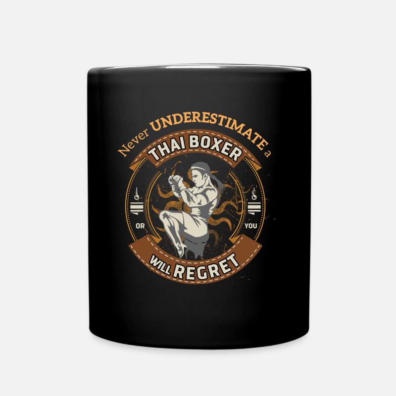 Thai boxing - Full Colour Mug - black