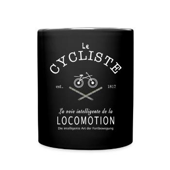 Cyclist French/ German - Full Colour Mug - black - Front
