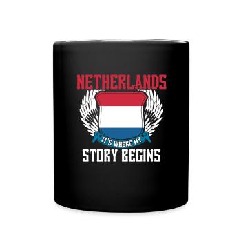 Pays-Bas - Mug uni - noir - Devant