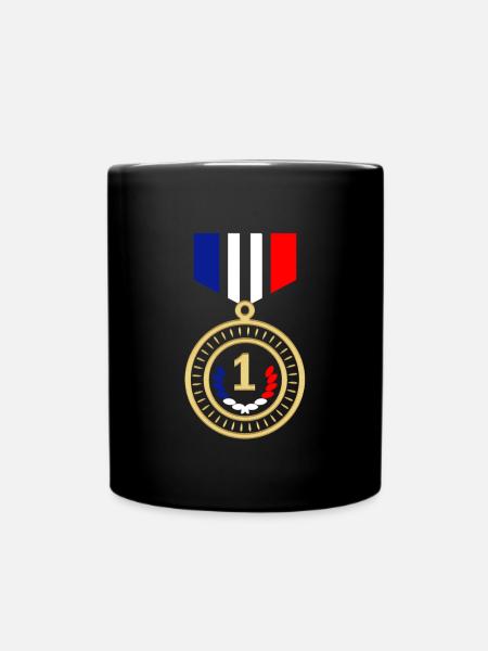 Médaille Bleu Blanc Rouge - Mug uni - noir