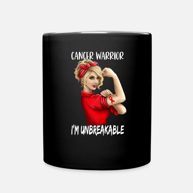 Cadeau ruban rouge combattant du cancer - Mug uni - noir