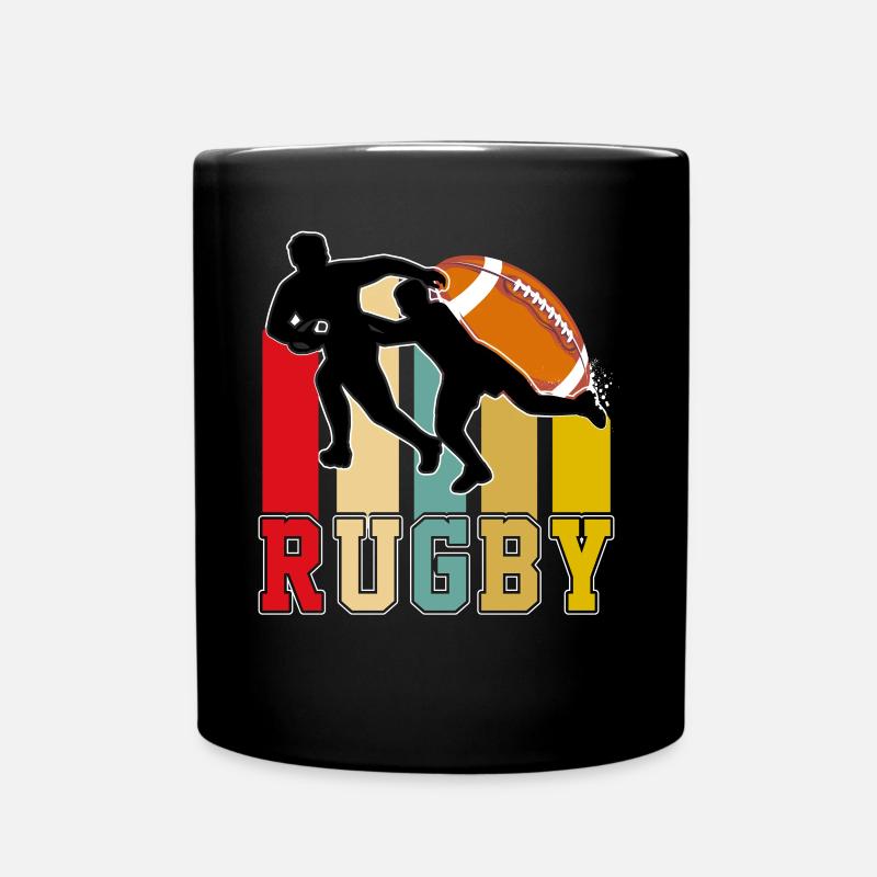 Rugby T-shirt - Full Colour Mug - black