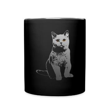 chat - Mug uni - noir - Devant