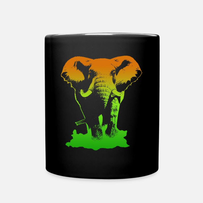 Elefant - Tasse einfarbig - Schwarz