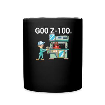 CNC mechanic G00 Z-100. Milling machine gift - Full Colour Mug - black - Front