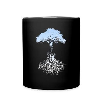 Arbre bois guitare guitare guitariste cadeau musicien - Mug uni - noir - Devant