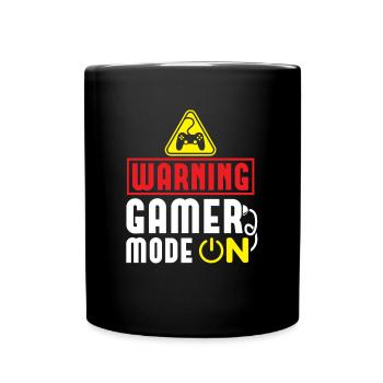Gamer Mode ON! Lustiges Gamer Geschenk - Tasse einfarbig - Schwarz - Vorne