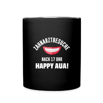 Zahnarzt Zahn Zähne Zahnheilkunde bohren Mediziner - Tasse einfarbig - Schwarz - Vorne