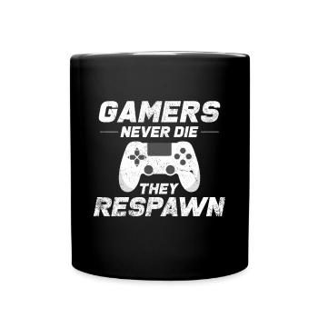 Gaming Lustige Sprüche Esport Controller Geschenk - Tasse einfarbig - Schwarz - Vorne