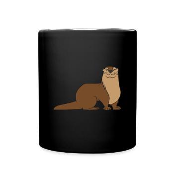 Loutre, loutre - Mug uni - noir - Devant