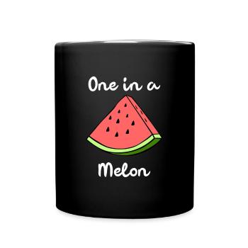 One in a Melon Million Watermelon Gift - Full Colour Mug - black - Front