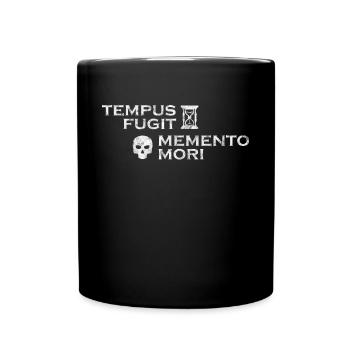 Tempus Fugit, Memento Mori - Sagesse latine - Mug uni - noir - Devant