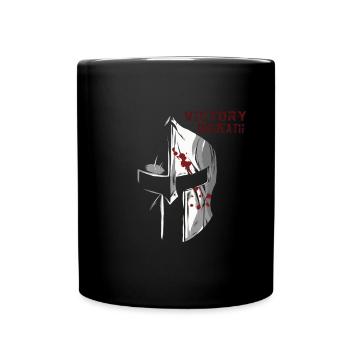 Spartan Helmet Sparta Gym Geschenk - Tasse einfarbig - Schwarz - Vorne
