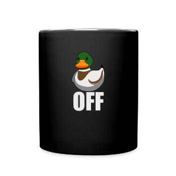 Duck Off I Fuck Off - Tasse einfarbig - Schwarz - Vorne