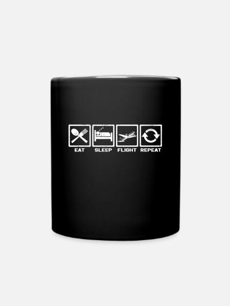 avion - Mug uni - noir
