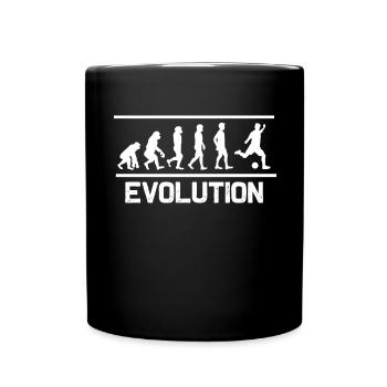 Fußball Evolution - Tasse einfarbig - Schwarz - Vorne