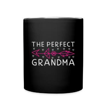DAS PERFEKTE GROSSMUTTER qute Muttertagsgeschenk - Tasse einfarbig - Schwarz - Vorne