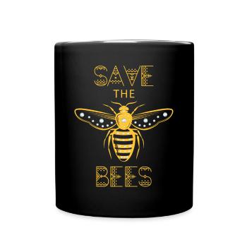 Save the Bees Save the bees environment - Full Colour Mug - black - Front