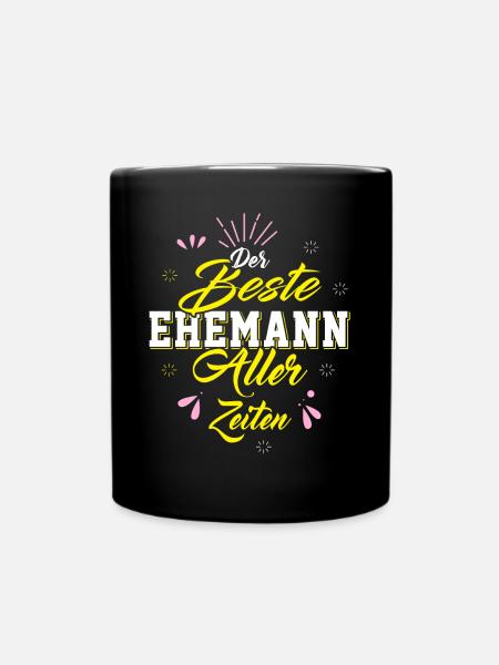 Der beste Ehemann aller Zeiten - Tasse einfarbig - Schwarz