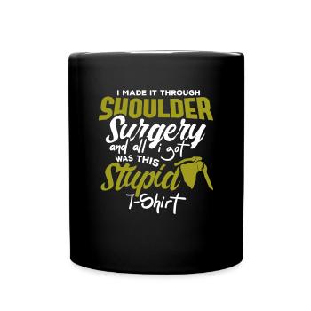 épaule opération épaule artificielle cadeau - Mug uni - noir - Devant