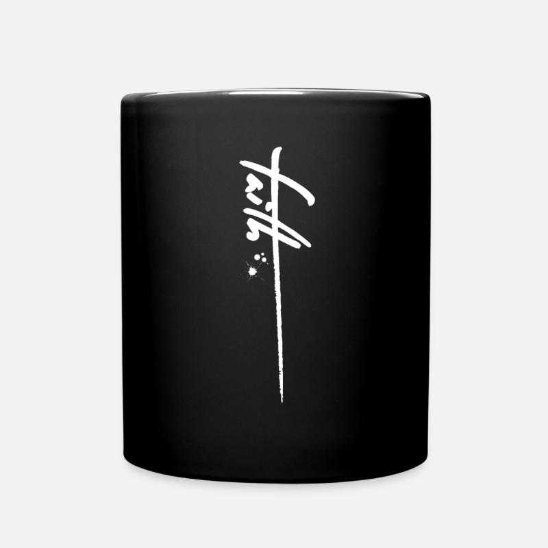 Glaube, Christlich, Faith - Tasse einfarbig - Schwarz