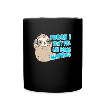 Sloth gift - Full Colour Mug - black - Front