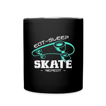 Skateboard - Tasse einfarbig - Schwarz - Vorne