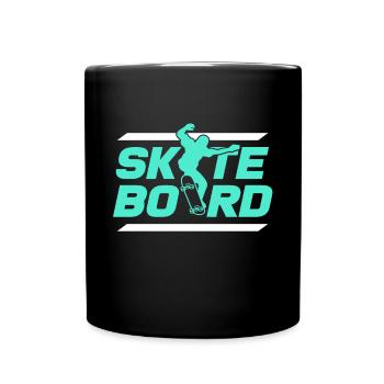 Skateboard - Tasse einfarbig - Schwarz - Vorne