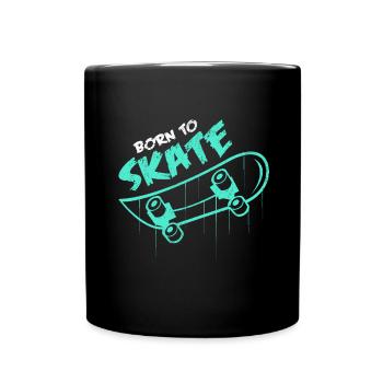 Skateboard - Tasse einfarbig - Schwarz - Vorne