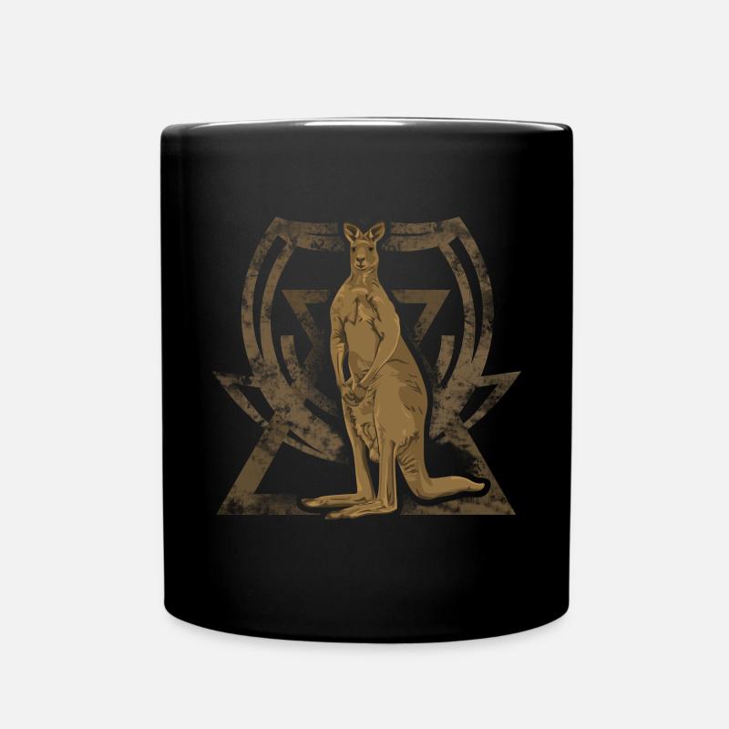Känguru - Tasse einfarbig - Schwarz
