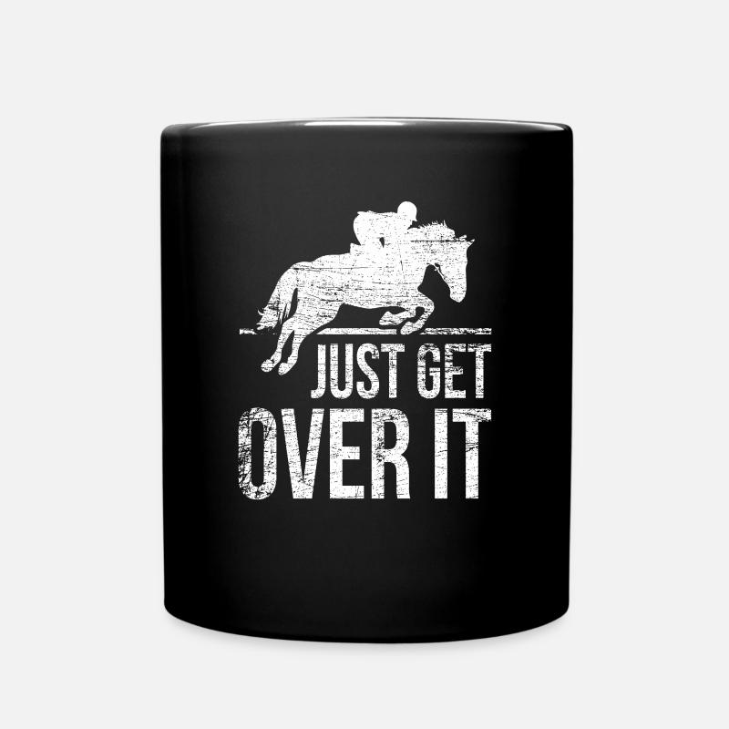Horseback riding show jumping - Full Colour Mug - black