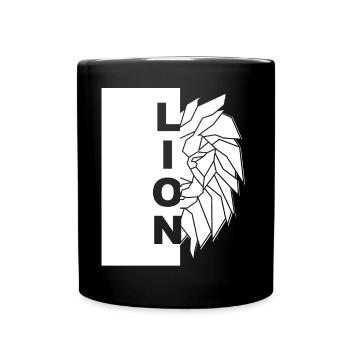 Tête de lion cadeau reggae élégant Afrique - Mug uni - noir - Devant
